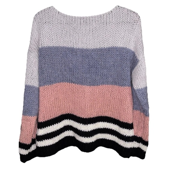 Lucky Brand Women’s Bold Stripe Pullover Wool-blend Sweater Size L - Picture 5 of 7